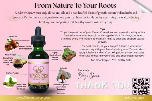 Clover Cure Hair Growth Oil - 2oz